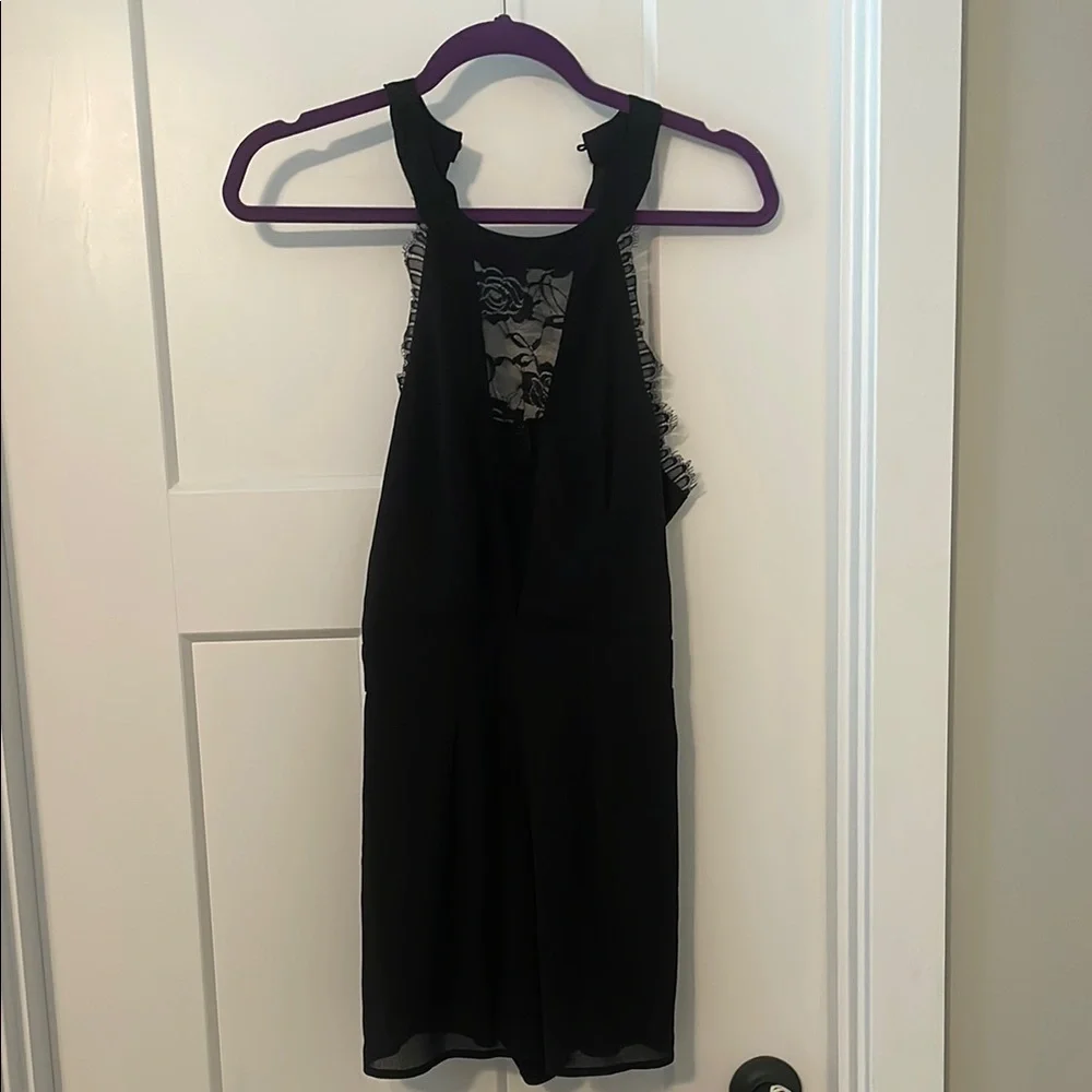 Charlotte Russe Black Romper with Lace Detail - Picture 1 of 5